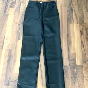 Aritzia’s Melina Black Vegan Leather Pants
